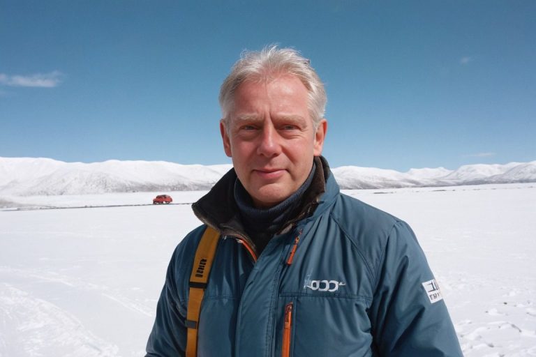 André Detroit auf einer Reise in Norwegen