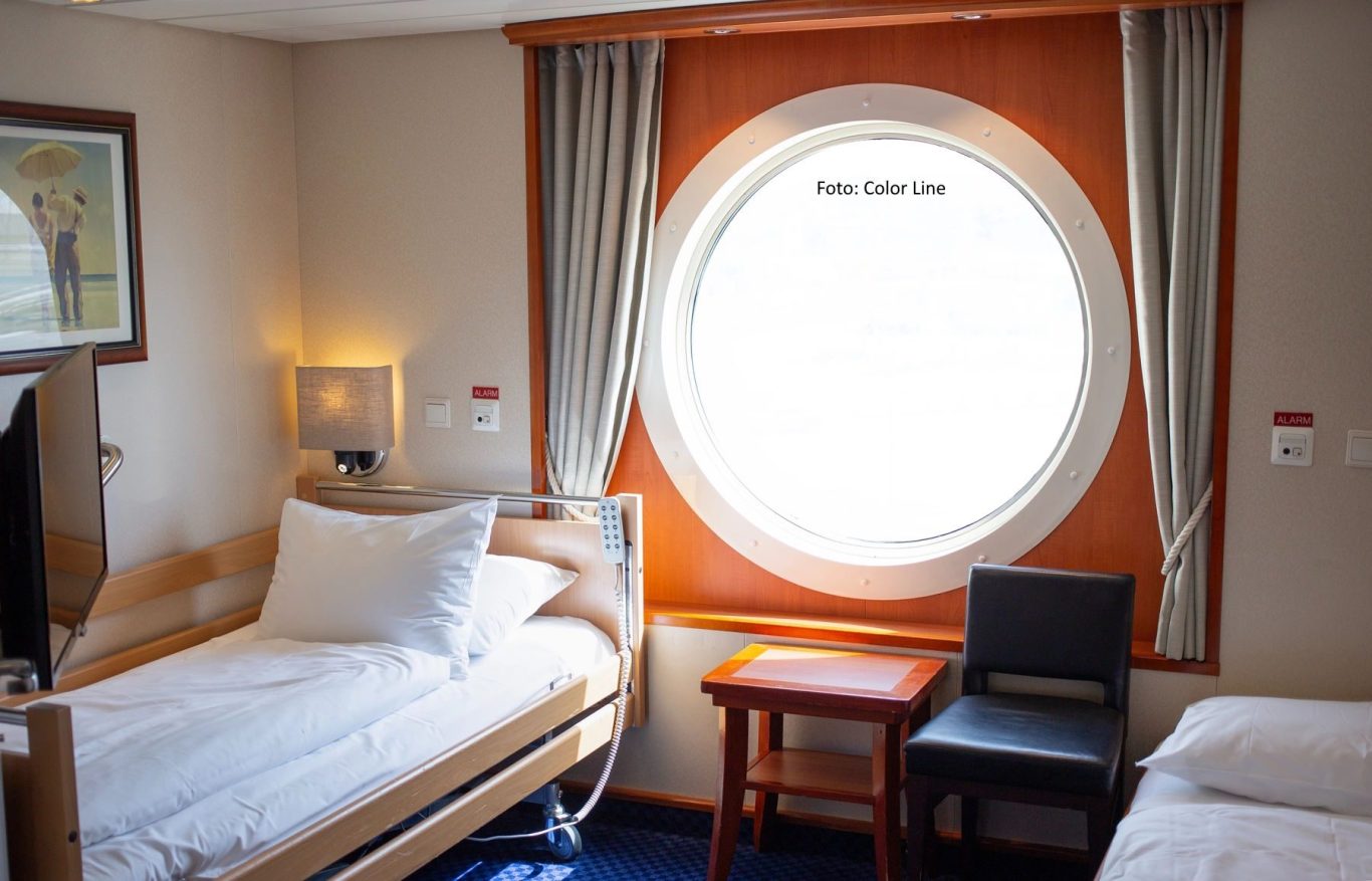 Außenkabine mit Meerblick barrierefrei Color Line barrierefreie Kabine Color Line Schiff