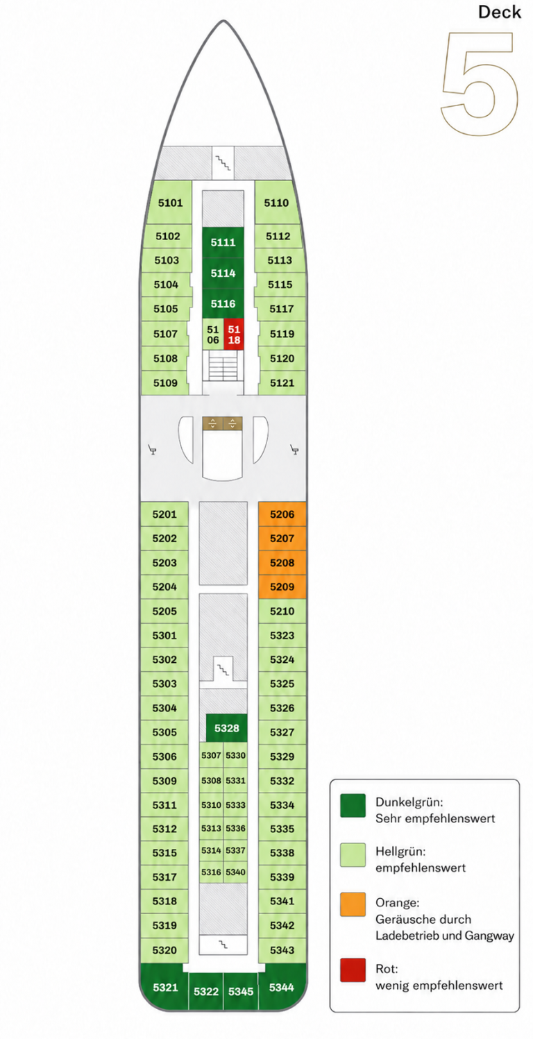 Havila Kabinencheck Deck 5 Welche Kabinen auf Havila Schiffen sind am ruhigsten